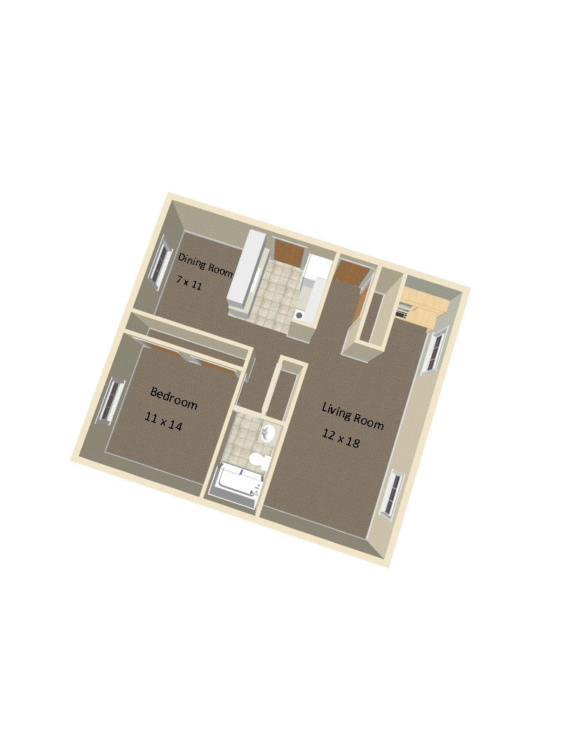 Floor plan 1 for Campus Walk Beau Trace